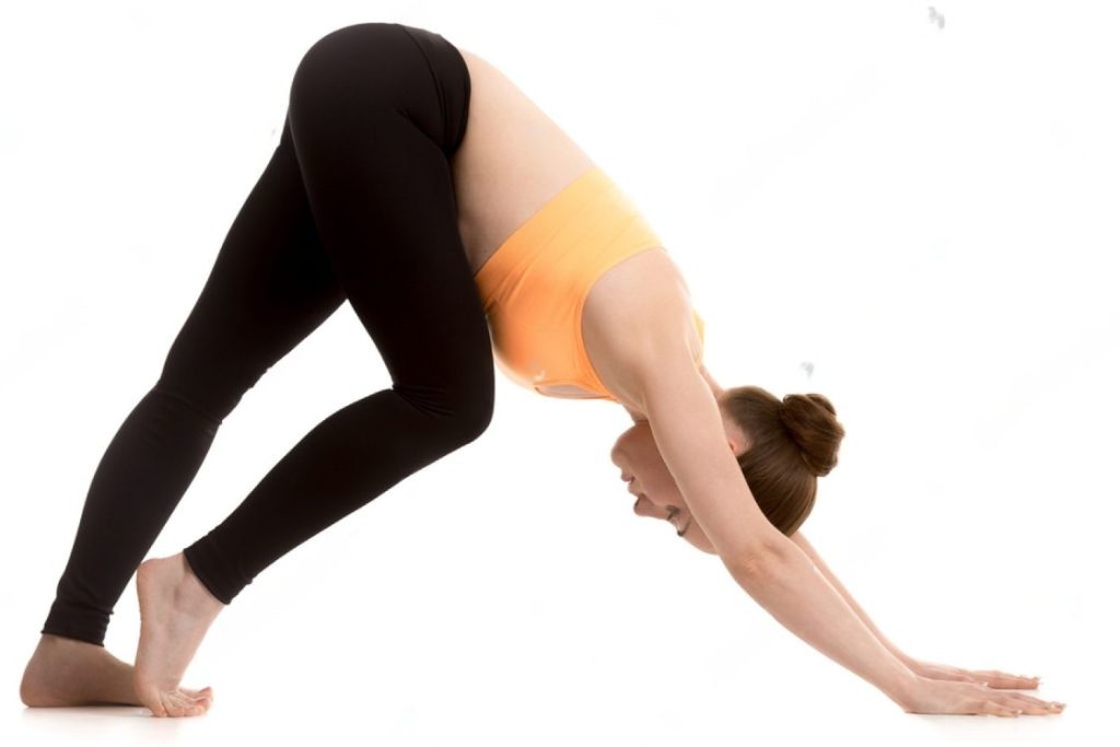 Downward-Facing Dog Variation - One Knee Bend