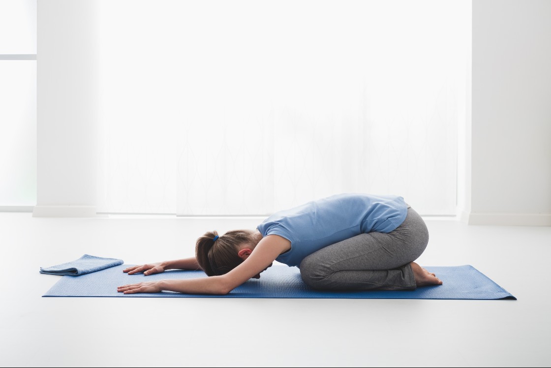 Half Tortoise - bikram yoga pose