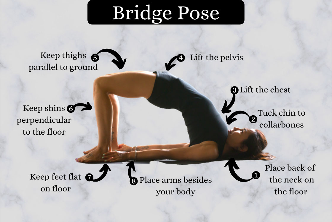 how to do bridge pose(steps)