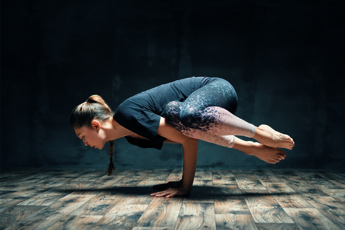 side crane pose
