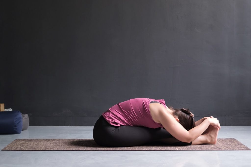 seated forward bend pose/paschimottanasana