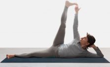 Anantasana - side reclining leg lift pose