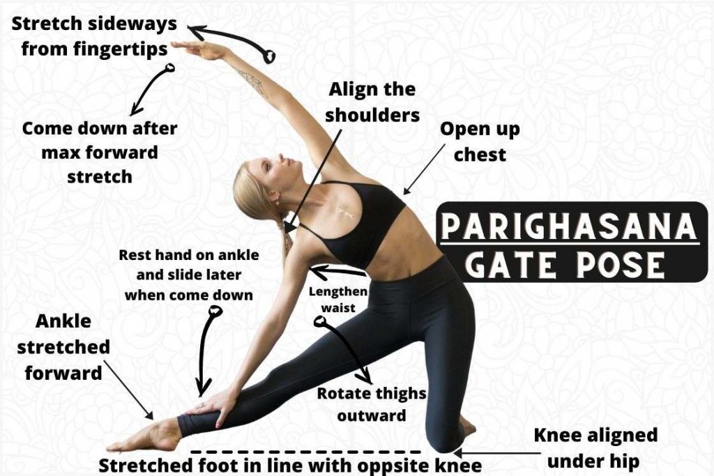 how to do Parighasana (gate pose)