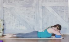 makrasana - crocodile pose