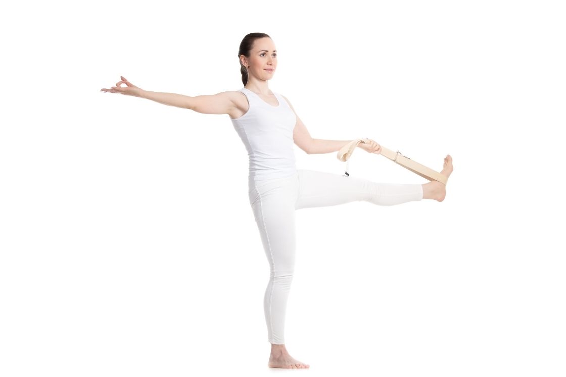 Utthita Hasta Padangusthasana with strap