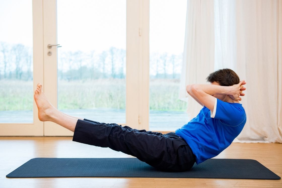 ardha navasana in iyengar yoga