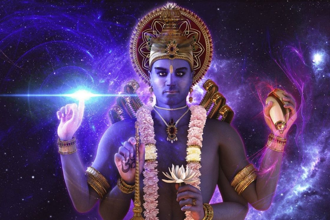 lord vishnu and vishnu mudra