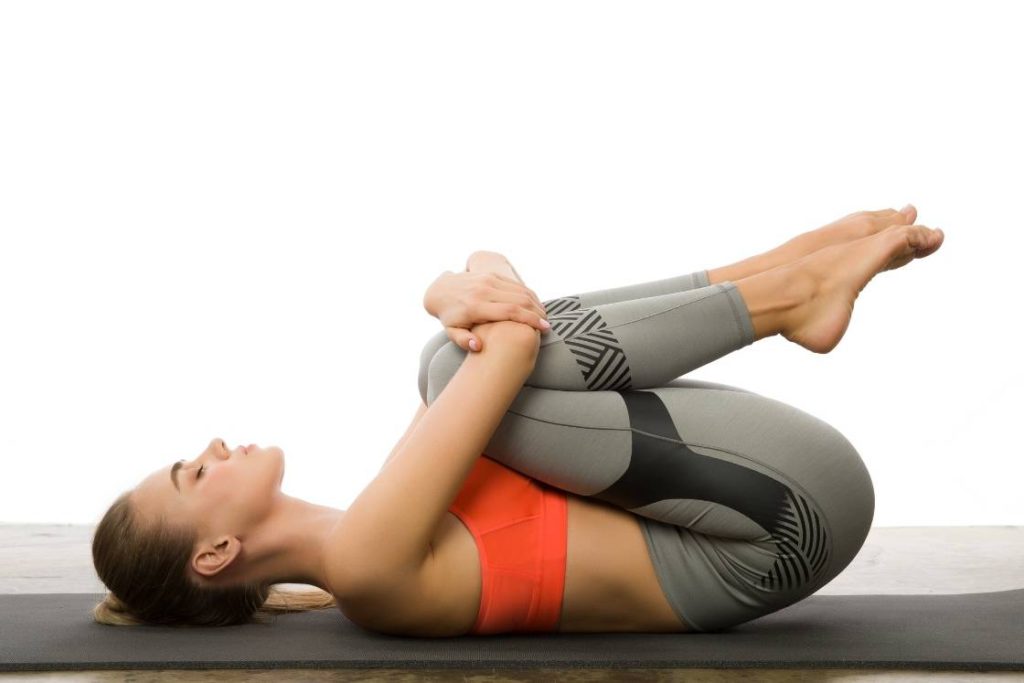 apanasana (knees to chest pose)