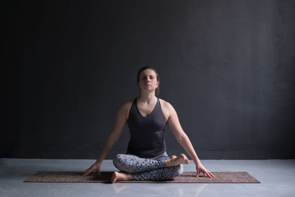 fire log pose (agnistambhasana)