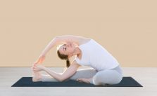 privritta janu sirsasana (revolved head to knee pose)