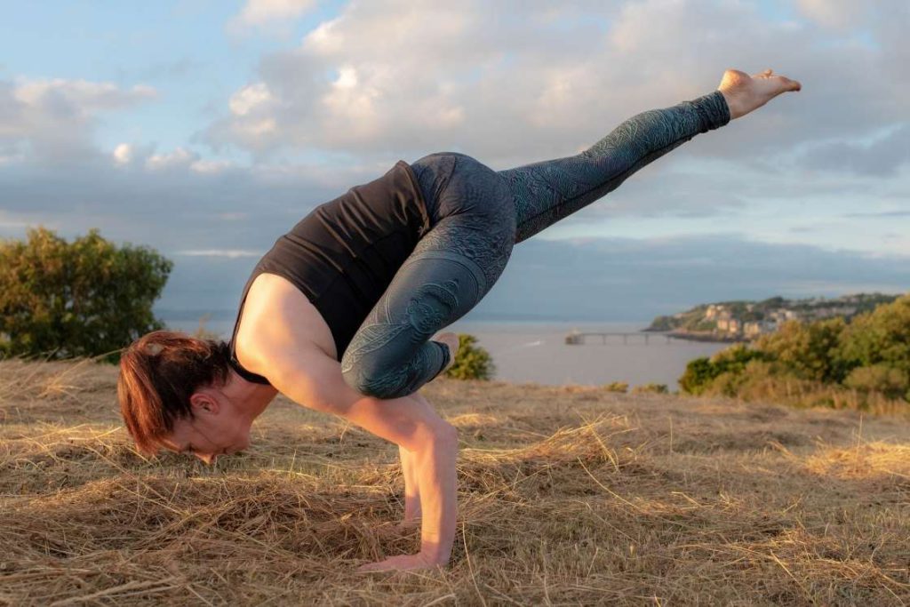 Flying Pigeon Pose practice