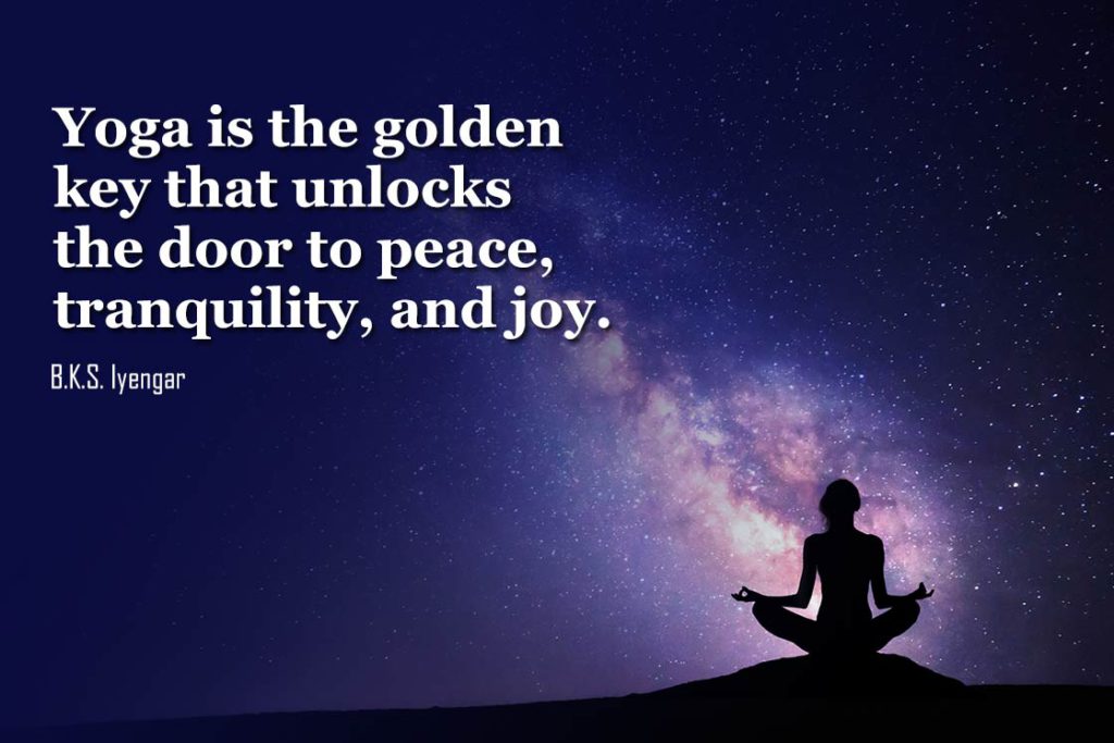 Happiness Yoga Quote - Yoga is the golden