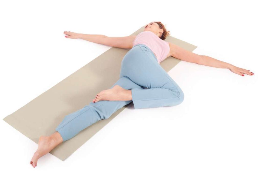 supine spinal twist (supta-matsyendrasana)