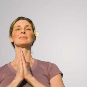 anjali mudra hands throat