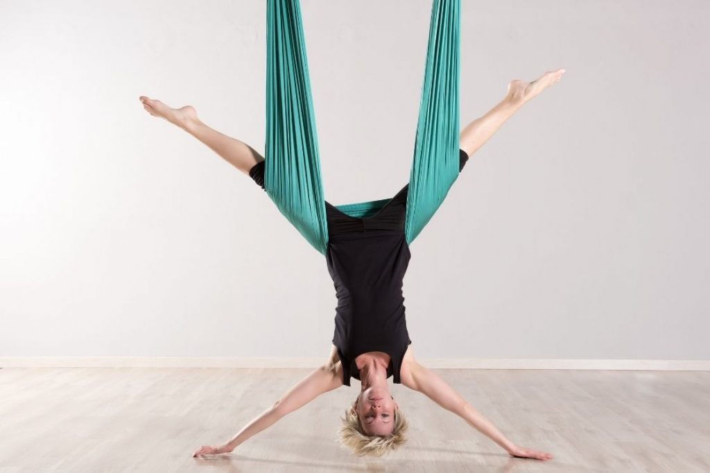 aerial yoga star pose