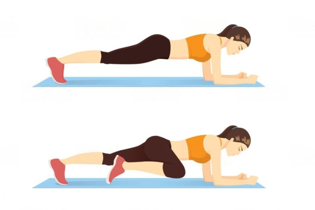 Plank Pose with Knee-to-Elbow Balancing the Solar Plexus Chakra