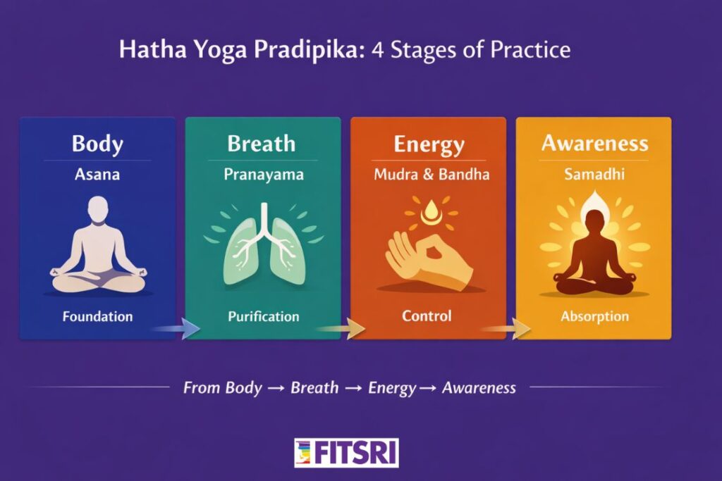 Hatha Yoga Pradipika 4 stages 