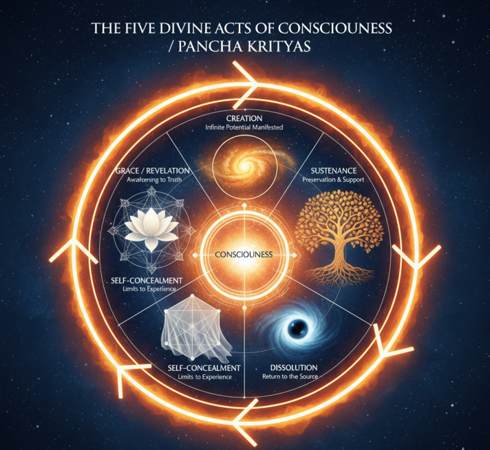 five divine acts of consciousness