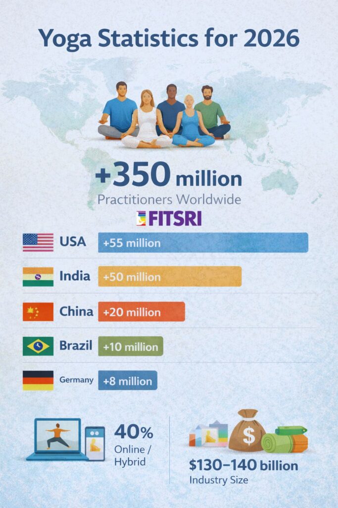 Where yoga is practised around the world